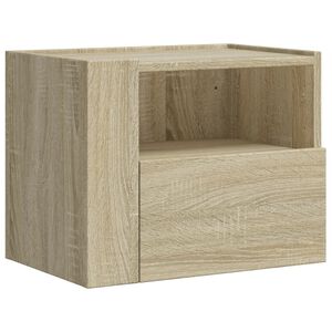 vidaXL Table de chevet murale ch&ecirc;ne sonoma 45x30x35 cm