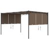 vidaXL Belv&eacute;d&egrave;re de jardin avec rideau lat&eacute;ral 4x3x2,25 m Taupe