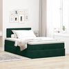 vidaXL Lit ottoman avec matelas et LED vert fonc&eacute; 90x200cm velours