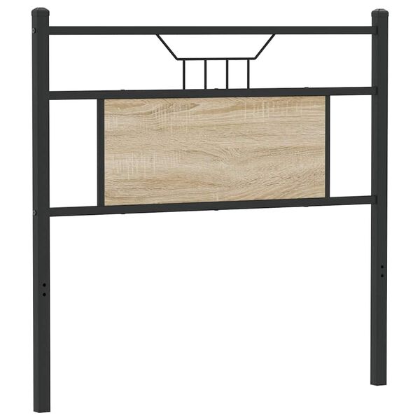 vidaXL T&ecirc;te de lit de remplacement ch&ecirc;ne sonoma 80 cm bois d'ing&eacute;nierie et acier