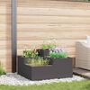 vidaXL Cache-pot de jardin Noir 80 x 80 x 48 cm Acier