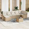 vidaXL Ensemble de canap&eacute; de jardin 8 pcs Beige Poly rotin
