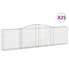 vidaXL Paniers &agrave; gabions arqu&eacute;s 25 pcs 400x30x100/120 cm Fer galvanis&eacute;