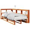 vidaXL Lit bibliothèque sans matelas cire marron 75x190 cm pin massif