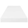 vidaXL &Eacute;tag&egrave;re murale flottante Blanc brillant 80x23,5x3,8 cm MDF