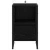 vidaXL Table de chevet Ch&ecirc;ne noir 39,5 x 30 x 50 cm Bois d'ing&eacute;nierie