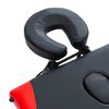 vidaXL Table de massage pliable 3 zones Aluminium Noir et rouge