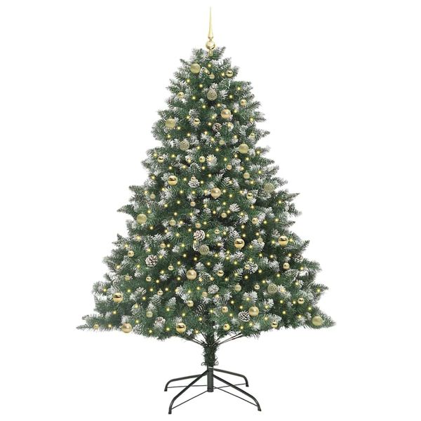 vidaXL Sapin de No&euml;l artificiel Vert 240 cm PVC, plastique et acier
