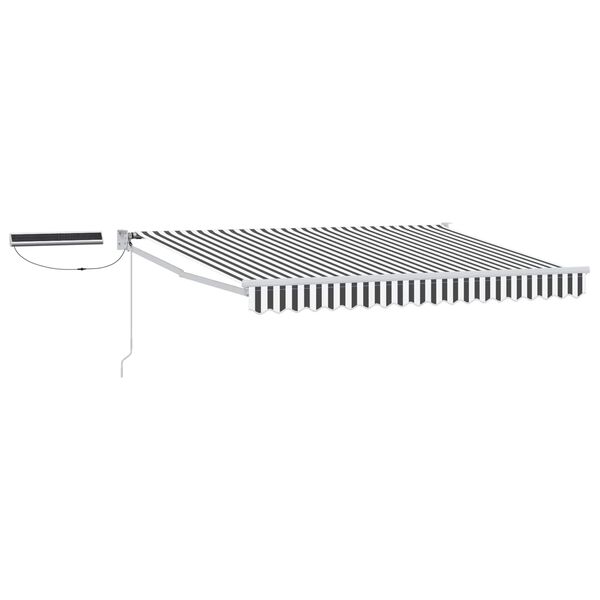 vidaXL Auvent r&eacute;tractable &eacute;lectrique Anthracite et blanc 2,5 x 2 m