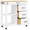 vidaXL Chariot de cuisine MONZA 84x40x88,5 cm bois massif de pin