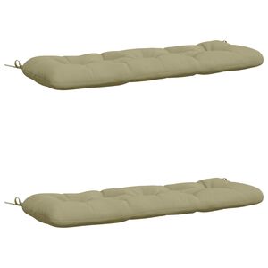 vidaXL Coussins de banc 2 pi&egrave;ces VIANEN 100 % polyester Vert clair