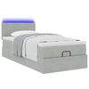 vidaXL Cadre de lit ottoman et matelas gris clair 90x200 cm velours