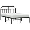 vidaXL Cadre de lit métal sans matelas avec tête de lit noir 120x190cm