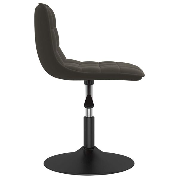 vidaXL Chaises pivotantes &agrave; manger lot de 4 gris fonc&eacute; velours