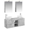 vidaXL Ensemble de mobilier de salle de bain 5 pc Gris b&eacute;ton