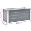 vidaXL Lit sur&eacute;lev&eacute; de jardin Acier galvanis&eacute; 100x40x45 cm Gris