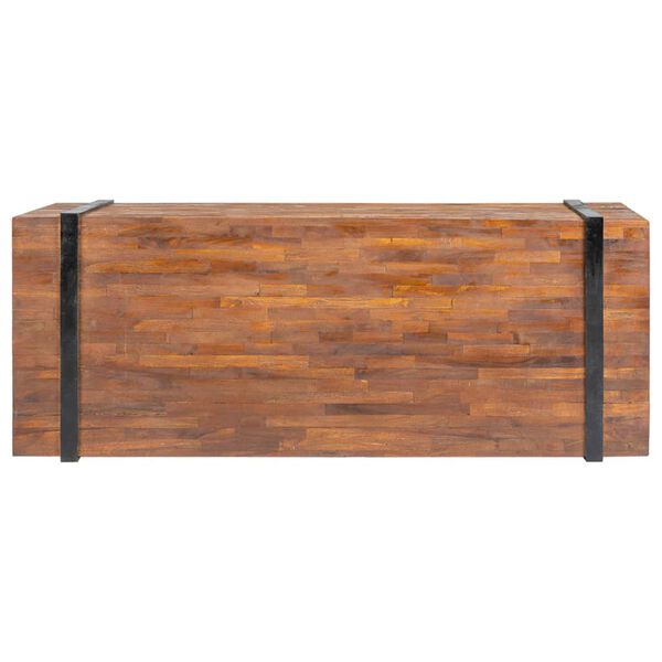 vidaXL Table basse 110x45x38 cm bois de teck solide
