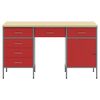 vidaXL Placard de travail avec tiroir 3 pcs Rouge 150 x 55 x 85 cm