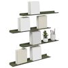 vidaXL &Eacute;tag&egrave;re flottante 4 pcs Vert olive 60 x 8,5 x 2,5 cm Acier