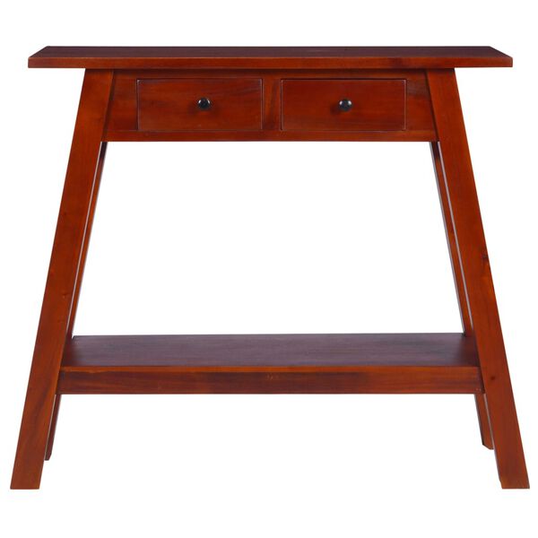 vidaXL Table console Marron classique 90x30x75 cm Bois d'acajou massif