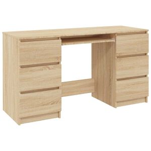 vidaXL Bureau Ch&ecirc;ne sonoma 140x50x77 cm Bois d'ing&eacute;nierie