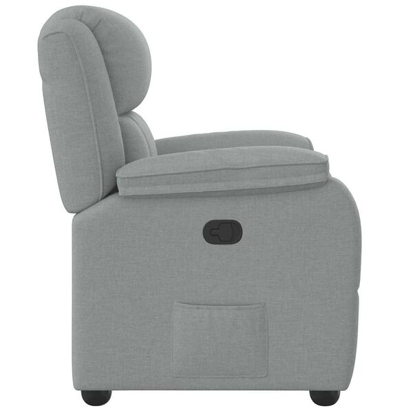 vidaXL Fauteuil inclinable Gris clair Tissu