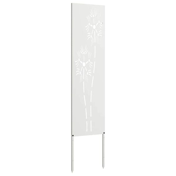 vidaXL &Eacute;cran de confidentialit&eacute; de jardin Fretwork Blanc 32 x 140 cm