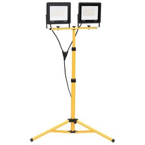 vidaXL Projecteur &agrave; LED avec tr&eacute;pied 2x100 W Blanc chaud