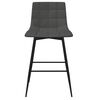 vidaXL Tabouret de bar Gris fonc&eacute; Velours