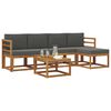 vidaXL Ensemble de canap&eacute;s d'ext&eacute;rieur 6 pcs Naturel et Anthracite