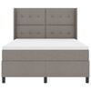 vidaXL Lit &agrave; ressorts avec matelas Taupe 200 x 140 cm tissu