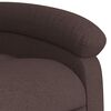 vidaXL Fauteuil inclinable de massage Marron foncé Tissu