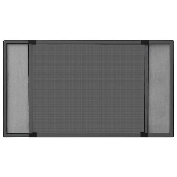 vidaXL Moustiquaire extensible pour fen&ecirc;tres Anthracite (100-193)x75cm