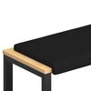 vidaXL Coussin de banc Simili cuir Noir Profondeur 35 cm