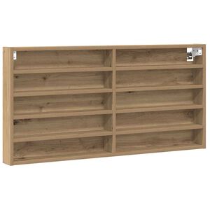 vidaXL Vitrine Montage mural Ch&ecirc;ne artisanal 100 x 8,5 x 50 cm