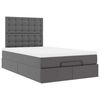 VidaXL Cadre de lit ottoman avec matelas gris 120x190 cm similicuir