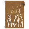 vidaXL Portail de jardin 85x150 cm acier corten conception d'herbe