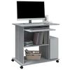 vidaXL Bureau d'ordinateur Sonoma gris 80x50x75 cm Bois d'ingénierie