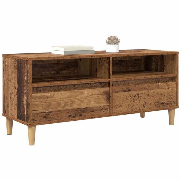 vidaXL Meuble TV Bois Ancien 100 x 34,5 x 44,5 cm Bois d'ing&eacute;nierie