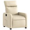 vidaXL Fauteuil inclinable Cr&egrave;me Tissu