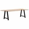 vidaXL Pieds de table à manger en forme de A 2 pièces Noir 80 x (72-73) cm Acier