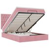 vidaXL Cadre de lit ottoman avec matelas rose 140x190 cm velours