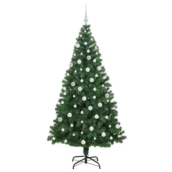 vidaXL Sapin de No&euml;l artificiel Vert 180 cm PVC, Acier et Plastique