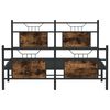 vidaXL Cadre de lit sans matelas chêne fumé 137x190 cm bois ingénierie