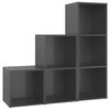 vidaXL Ensemble de meubles TV 3 pcs Gris brillant Bois d'ing&eacute;nierie