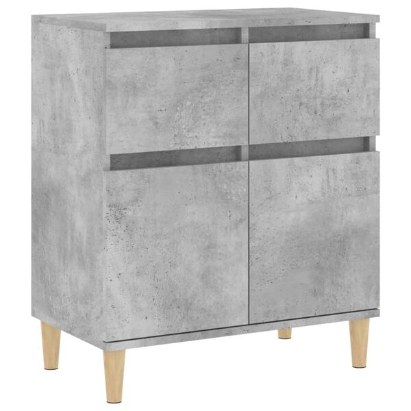 vidaXL Buffet Gris b&eacute;ton 60x35x70 cm Bois d'ing&eacute;nierie