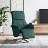 vidaXL Fauteuil inclinable avec repose-pieds vert fonc&eacute; tissu