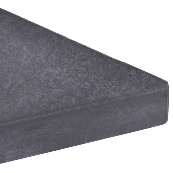 vidaXL Plaque de poids de parasol Noir Granite Carré 15 kg