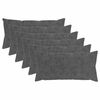 vidaXL Housse de coussin 6 pc HEERLEN Gris fonc&eacute; 40 x 80 cm