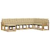 vidaXL Ensemble de canap&eacute;s d'ext&eacute;rieur 8 pc Blanc et Beige
